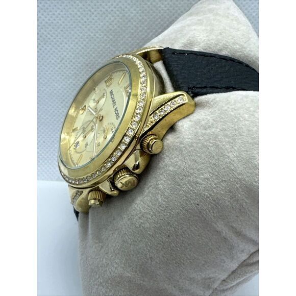 Michael Kors Blair MK5166 Women's Black Leather Analog Dial Quartz Watch JNA831 - Picture 2 of 11